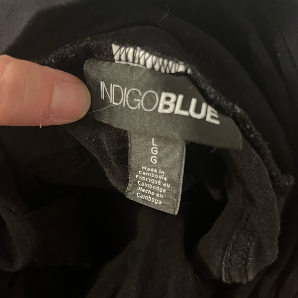 Indigo blue black maternity pants